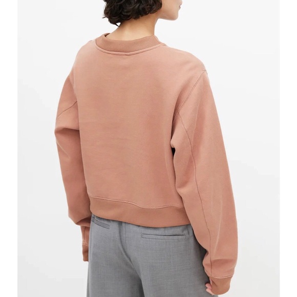 Acne Studios Bird Fl Cropped Sweatshirt Pink XS - Picture 5 of 15